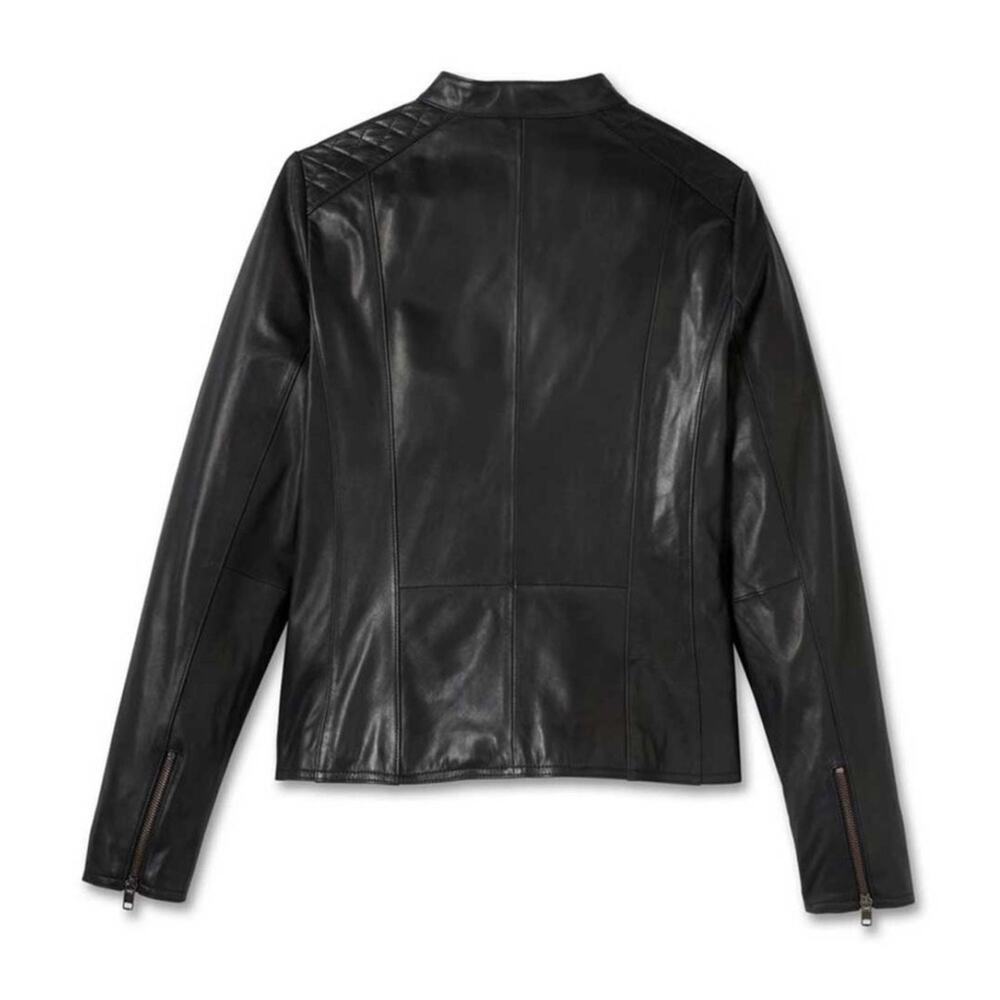 Harley Davidson moto lambskin Leather Jacket Black XXL NEW - Picture 4 of 14